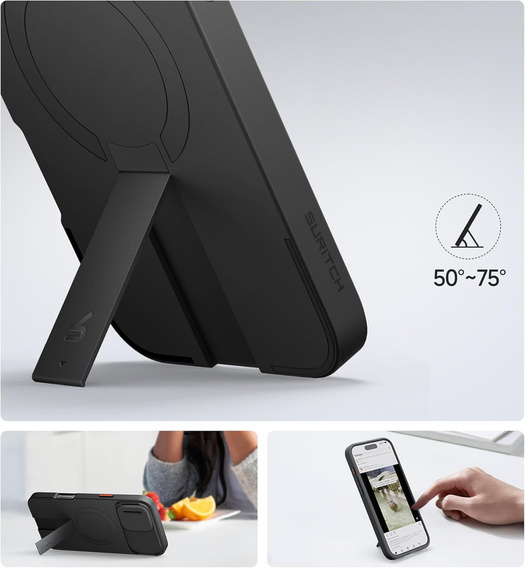 Husă pentru iPhone 12 / 12 Pro, Suritch Shockproof, pentru MagSafe, negru