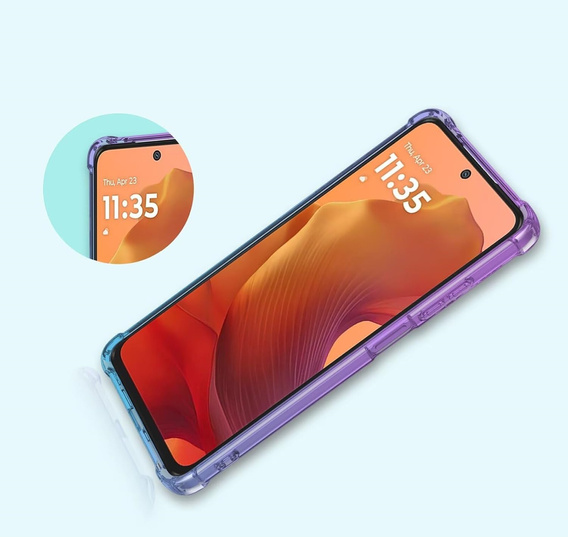 Husa pentru Motorola Moto G15 / Motorola Moto G15 Power, Gradient Dropproof, Violet / albastru