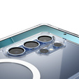Carcasă MagSafe Spigen pentru Samsung Galaxy S25 Ultra, Ultra Hybrid, transparent / alb + 9H Tempered Glass