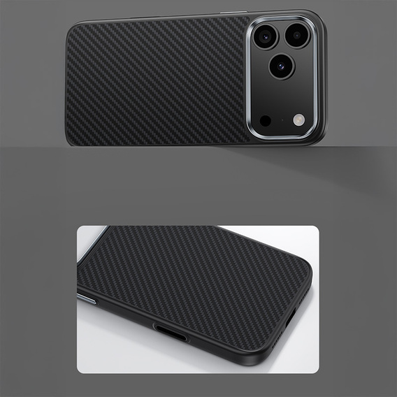 BENKS Kevlar Armor PRO Carbon Fiber 600D A069 carcasă pentru MagSafe pentru iPhone 17 Pro