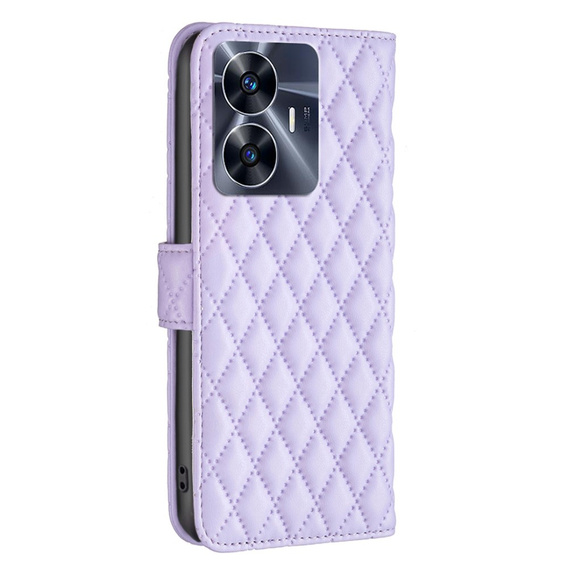 Cu clapetă pentru Realme C55, Wallet, BINFEN COLOR, violet