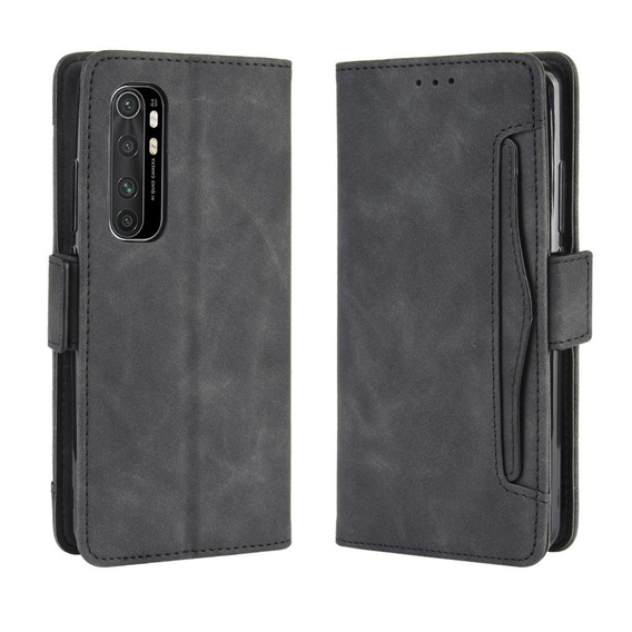 Cu clapetă pentru Xiaomi Mi Note 10 Lite, Card Slot, negru