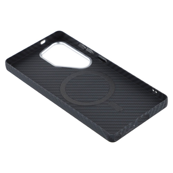 Carcasa pentru Samsung Galaxy S25 Ultra, Carbon Fiber MagSafe, negru