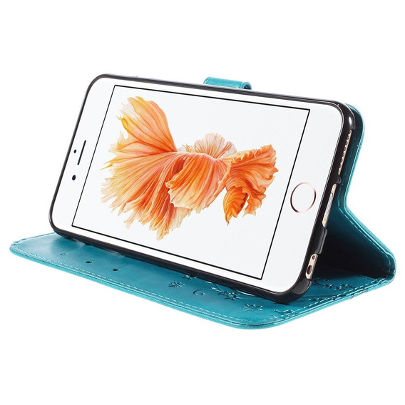 Cu clapetă pentru iPhone 6/6S 4.7, Butterfly, albastru