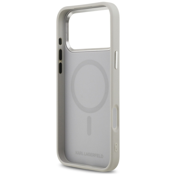 Husă MagSafe cu insignă Karl Lagerfeld Karl & Choupette pentru iPhone 17 Pro