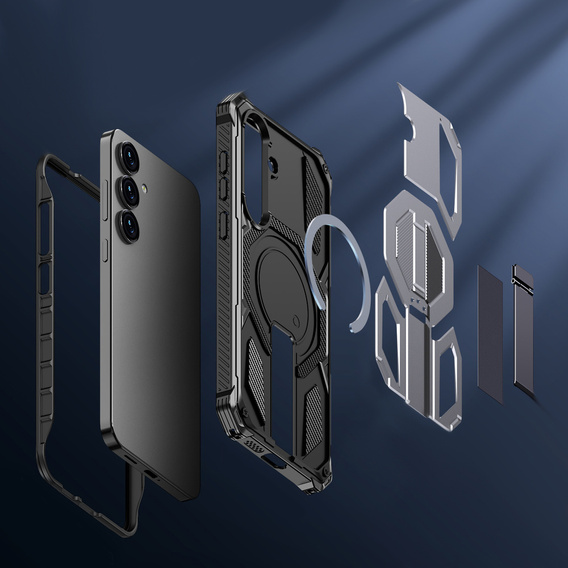 Husă de protecție compatibilă cu MagSafe, cu suport pentru Samsung Galaxy S25 FE