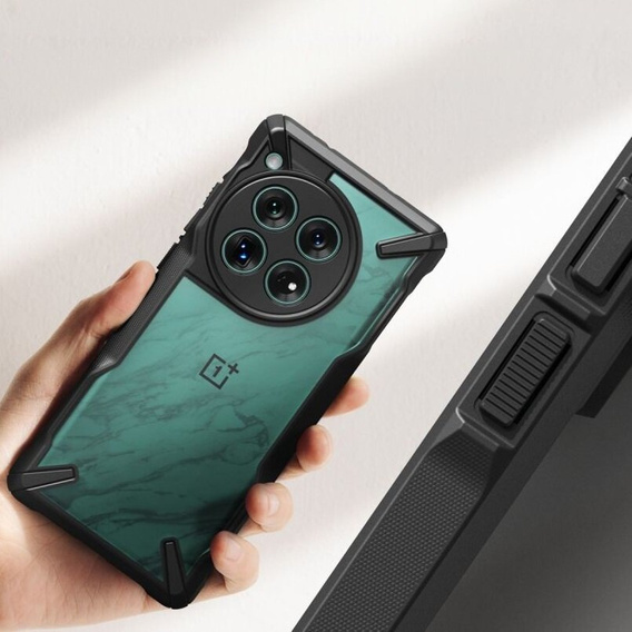 Husă Ringke Fusion X transparentă / neagră pentru OnePlus 12 5G