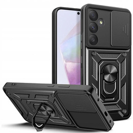Husă blindată pentru Samsung Galaxy A15 4G / 5G, CamShield Slide, negru