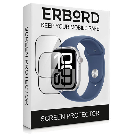 2x ERBORD Hybrid Glass pentru Apple Watch 10/11 42mm