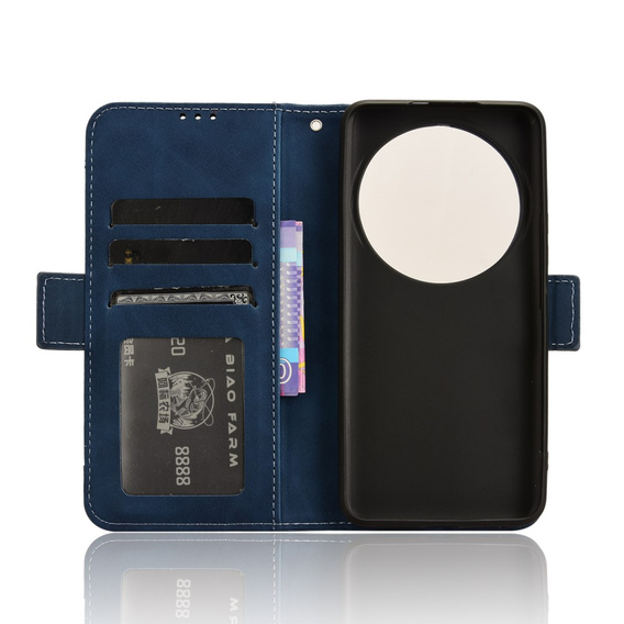Cu clapetă pentru Xiaomi 14 Ultra, Card Slot, albastru închis