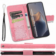 Cu clapetă pentru Motorola Edge 60 / 60 Fusion, Butterfly, roz rose gold