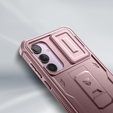 Husă blindată pentru Samsung Galaxy A55, Dexnor Full Body (Two Frames), roz