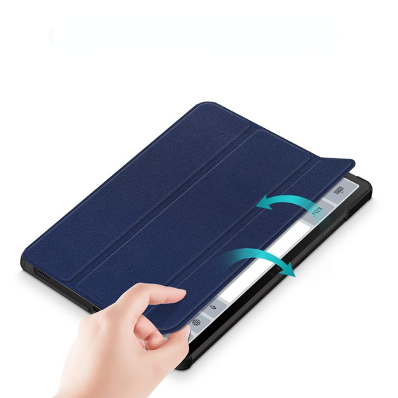 Husă pentru Samsung Galaxy Tab S9 FE+ Plus, Smartcase cu spațiu pentru stylus, albastru închis