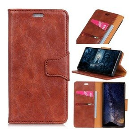 Cu clapetă pentru Huawei P30 Pro, Split Leather Wallet, maro