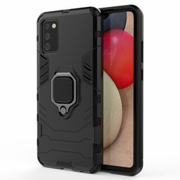 Huse pentru Samsung Galaxy A02S, Kickstand Ring, negru