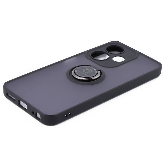 Husa pentru Infinix Hot 30i, Frosted Ring, negru