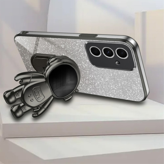 Husa pentru Samsung Galaxy A55 5G, Glitter Astronaut, negru