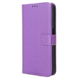 Cu clapetă pentru Motorola Edge 50 Pro, Wallet Smart Magnet, violet
