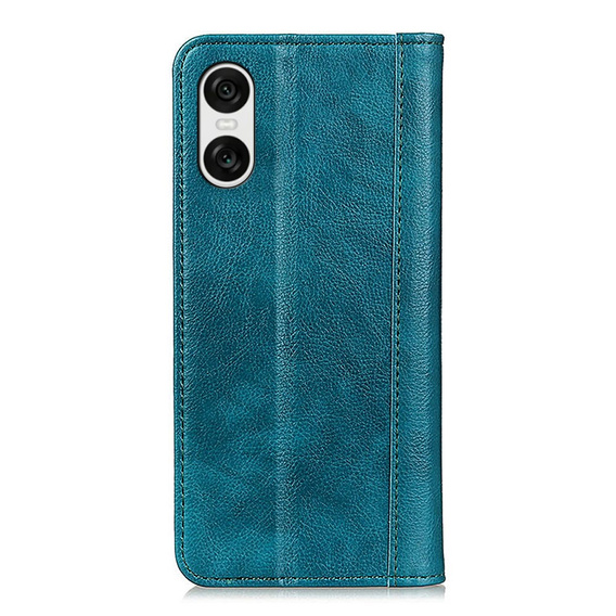 Husa cu clapetă pentru Sony Xperia 10 VI, Split Leather, verde