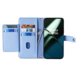 Cu clapetă pentru OnePlus 12 5G, Wallet Zipper Pocket, albastru