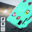 Husă pentru copii pentru T Tablet 5G, Cute Patterns, cu suport, verde