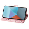 Cu clapetă pentru Xiaomi Redmi Note 13 Pro 5G, Butterfly, roz rose gold