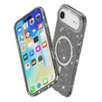 Husă pentru iPhone Air, pentru MagSafe, glitter, negru translucid