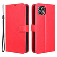 Cu clapetă pentru T Phone 2 5G, Crazy Horse Wallet, roșu