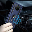 Husă blindată pentru Xiaomi Redmi Note 9T 5G, Nox Case Ring, albastru