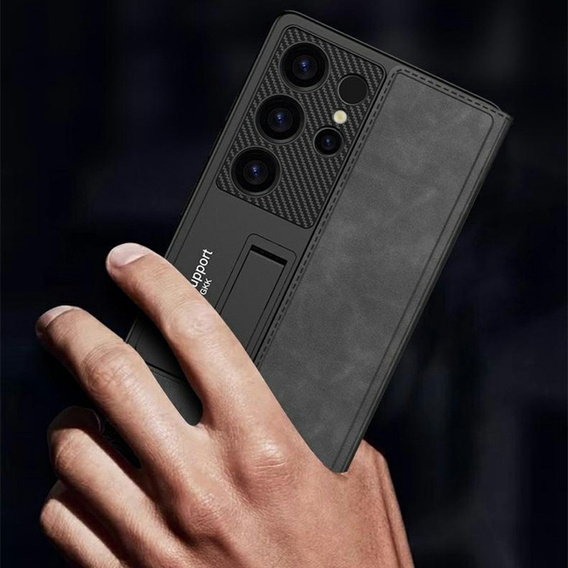 Husă cu clapetă pentru Samsung Galaxy S25 Ultra, GKK Card Slot Wallet, negru
