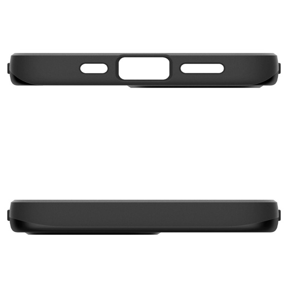 Carcasa Spigen pentru iPhone 16E, Thin Fit Mag, negru + sticlă temperată 9H