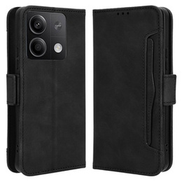 Cu clapetă pentru Xiaomi Redmi Note 13 5G, Card Slot, negru