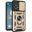 Husă blindată pentru Motorola Moto G53 5G, CamShield Slide, de aur