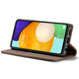 Husa CASEME pentru Samsung Galaxy A53 5G, Leather Wallet Case, cafea