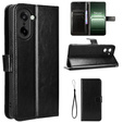 Cu clapetă pentru OnePlus Nord CE5, Crazy Horse Wallet, negru