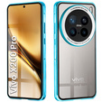Husa pentru Vivo X200 Pro 5G, Magnetic Dual Glass, albastru