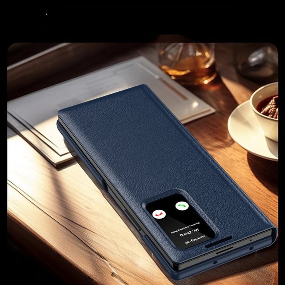 Husă cu clapetă pentru Samsung Z Fold6 5G, Smart View Wallet, albastru închis