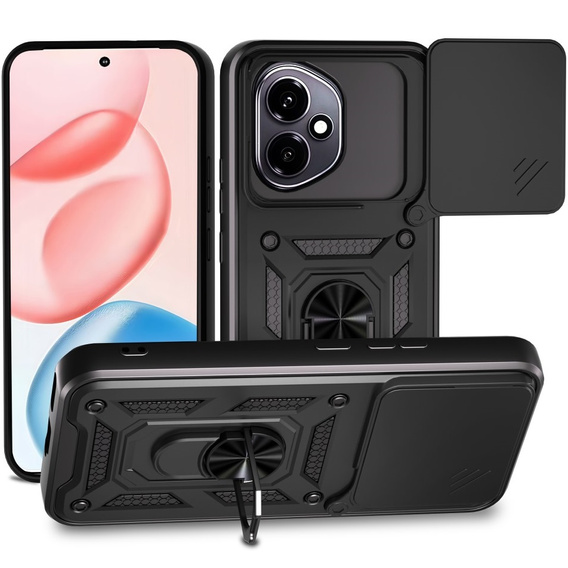 Husă blindată pentru Honor 400 5G, CamShield Slide, negru