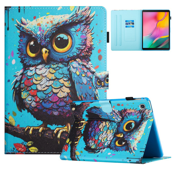 Husă pentru Samsung Galaxy Tab S6 Lite 2022 / 2020, cu clapetă, owl