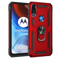 Husă blindată pentru Motorola Moto E7 Power / E7i Power, Nox Case Ring, roșu