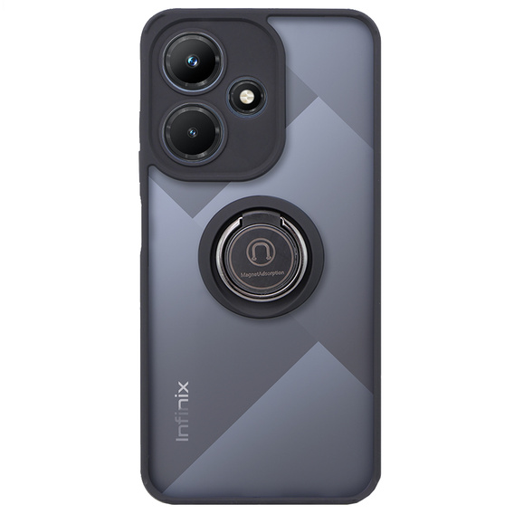 Husa pentru Infinix Hot 30i, Frosted Ring, negru