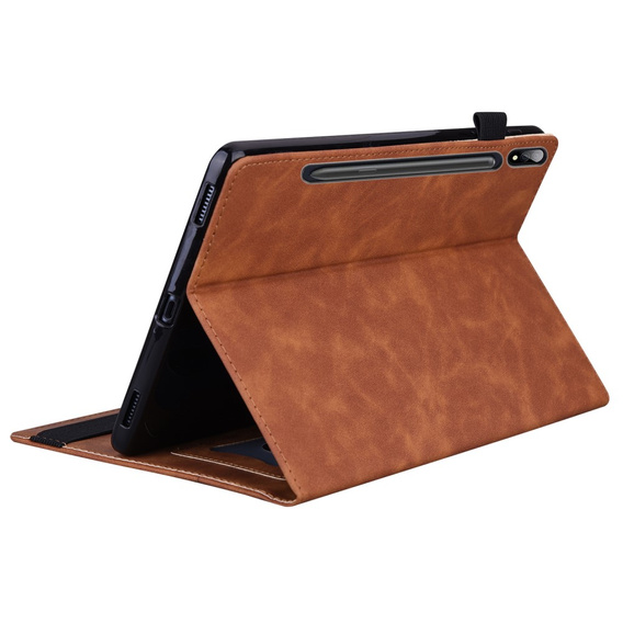 Husă pentru Samsung Galaxy Tab S10 FE+ Plus, Classic, cu spațiu pentru stylus, negru
