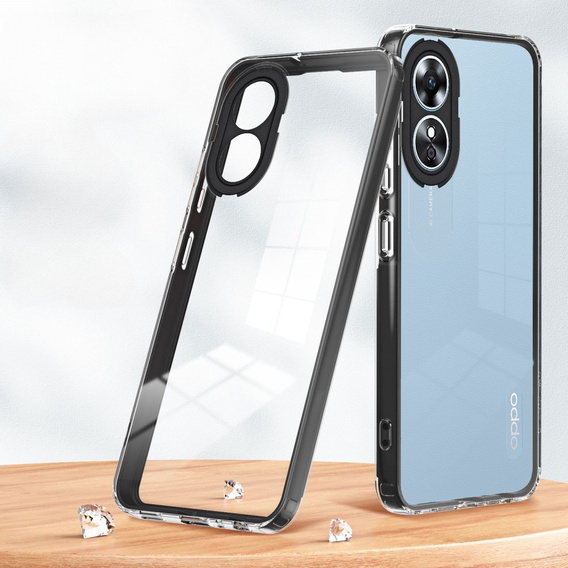 Huse pentru Oppo A17, Fusion Hybrid, transparent / negru