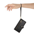 Cu clapetă pentru Samsung Galaxy S25+ Plus, Wallet Zipper Pocket, negru