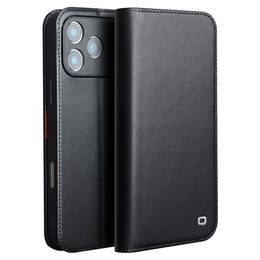 QIALINO piele portofel flip caz pentru iPhone 17 Pro - negru