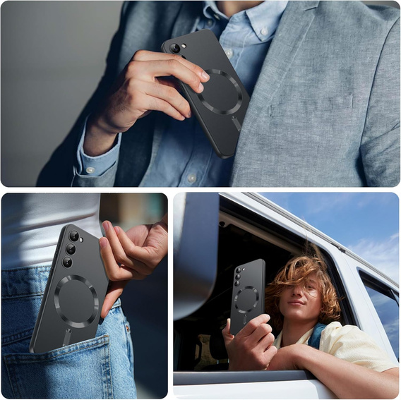 Husă pentru Samsung Galaxy S25 FE, ColorMag, pentru MagSafe, negru