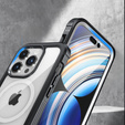 Carcasă pentru iPhone 15 Pro, blindată Full Protect 360° pentru MagSafe, sticlă pentru ecran, negru