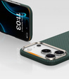 Husă BENKS din Kevlar pentru iPhone 17 Pro Max, Magnetic Armour Tint 1000D 0070, pentru MagSafe, buton activ – verde