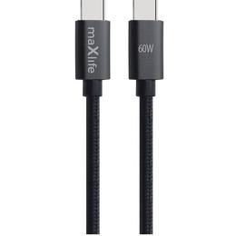 Cablu Maxlife USB-C la USB-C, 2,0 m, 60 W, pentru dispozitive cu USB-C