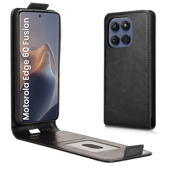 Cu clapetă pentru Motorola Edge 60 / 60 Fusion, Flip, negru